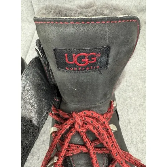 UGG Men's Hearst Shearling Boots US 11 Black Gray Winter Chunky Platform Utility