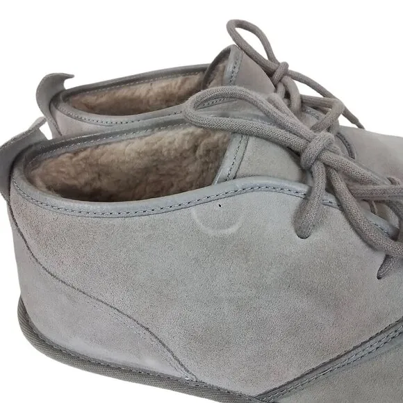 UGG Men's  Maksim Gray Suede Shearling Line Chukka Boots Size 10