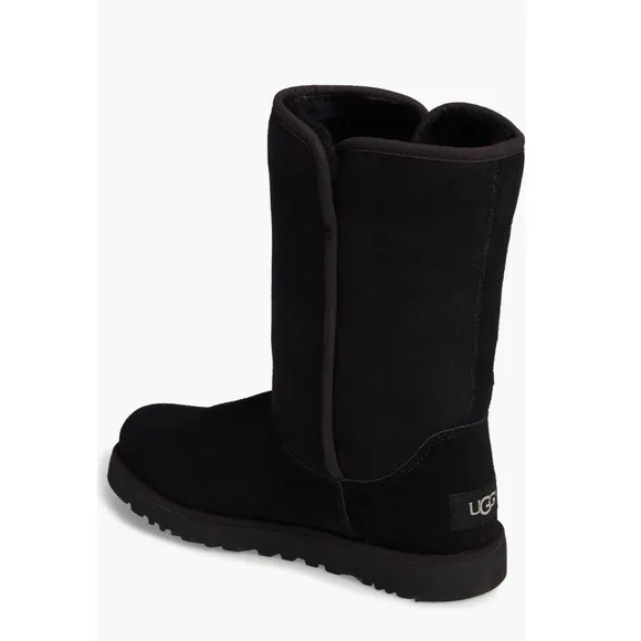 UGG Michelle BLACK Pull-On Suede Fur Lined Boots, Size EU40/ US9 NWT S/N 1013462