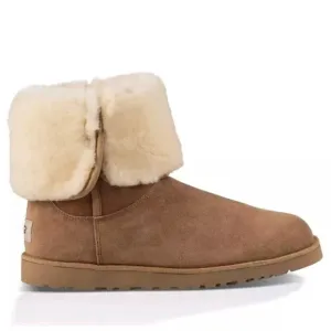 UGG Michelle BLACK Pull-On Suede Fur Lined Boots, Size EU40/ US9 NWT S/N 1013462