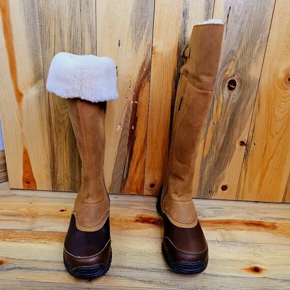 UGG Miko Waterproof Lined Boots Leather / Sheepskin Size 7