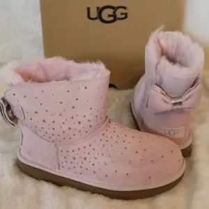 UGG‎ MINI BOW II SPARKLE BOOTS NEW! PINK