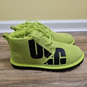 UGG Neumel Suede Chopd Chukka Boots  Key Lime &amp; Black, US 10