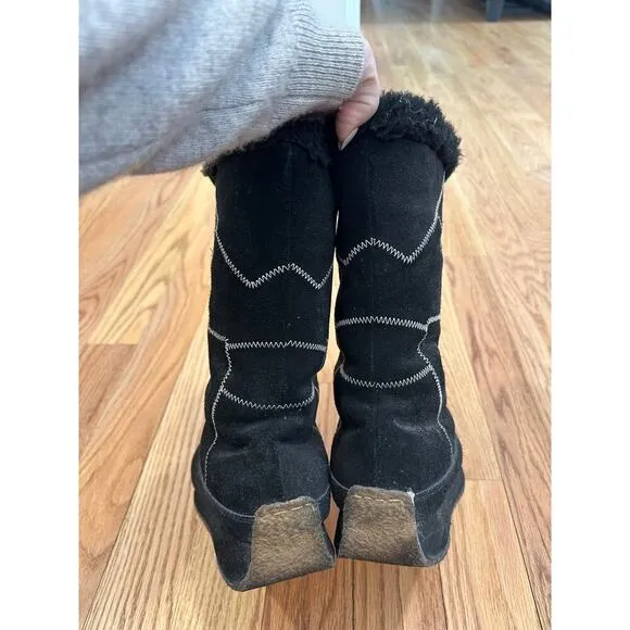 UGG Patchwork Geometric Stitching Shearling Boots