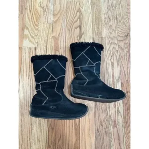 UGG Patchwork Geometric Stitching Shearling Boots