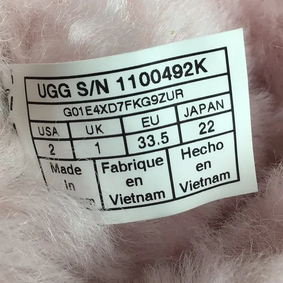 UGG Pink Shearling Boots with Bows Sz 2