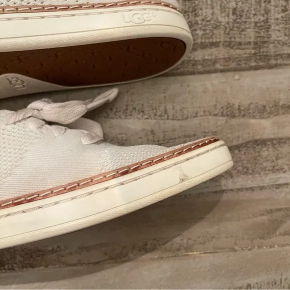 UGG PINKETT Lace Up Hyper Weave Casual Sneakers 1016754 WHITE