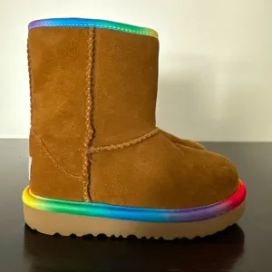 Ugg Rainbow Genuine Shearling Lined Boot Toddler Chestnut Boots Toddler Size 9