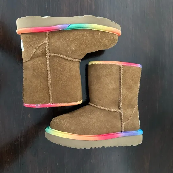 Ugg Rainbow Genuine Shearling Lined Boot Toddler Chestnut Boots Toddler Size 9