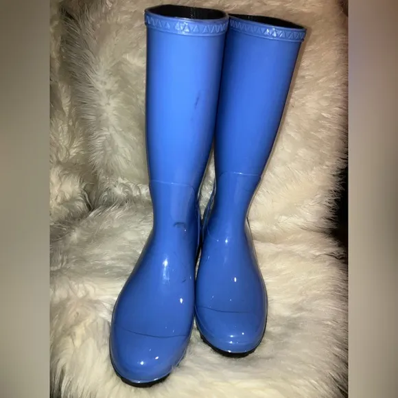 UGG Shaye Rubber Shearling Lined Glossed Rain Boot