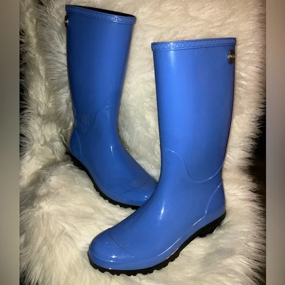 UGG Shaye Rubber Shearling Lined Glossed Rain Boot