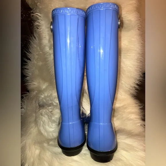 UGG Shaye Rubber Shearling Lined Glossed Rain Boot