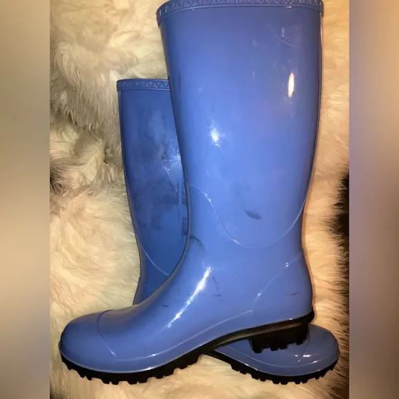 UGG Shaye Rubber Shearling Lined Glossed Rain Boot