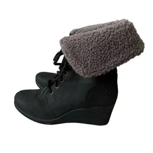 UGG Shearling Wedge Heel Boots Women’s 8