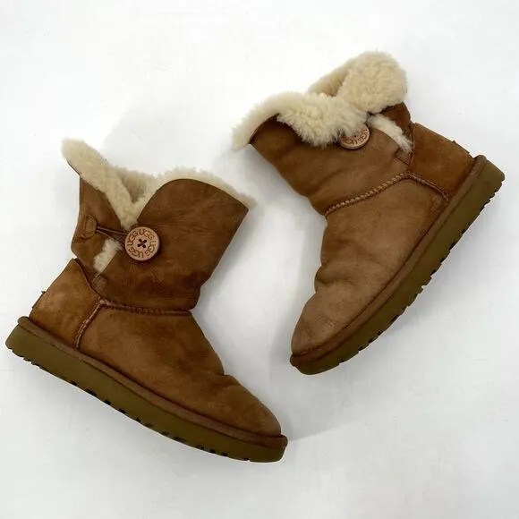 UGG side Button Shearling Boots