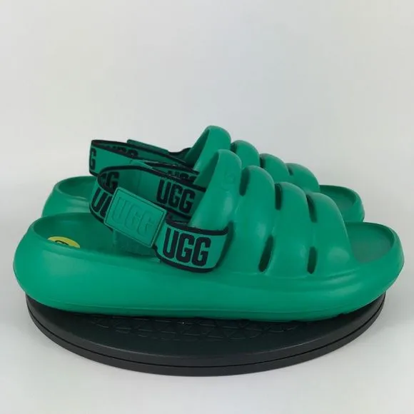 UGG Sport Yeah Green Water Resistant Slingback Slide Sandals Men’s Size 9