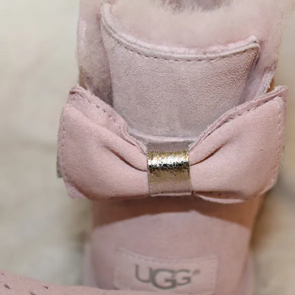 UGG STARGIRL MINI‎ BOW SPARKLE BOOTS NEW! PINK