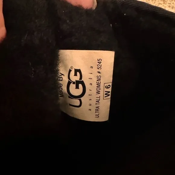 UGG Ultimate Tall Tasman Braid Shearling Boots Black