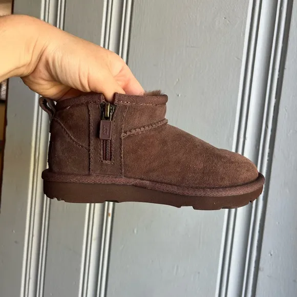 UGG Ultra Mini Chocolate Brown Shearling Boots