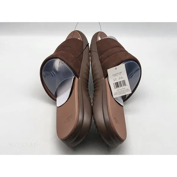 UGG Union Slide Mens Sandals Size 12 Chocolate Comfortable Cushioned Footbed