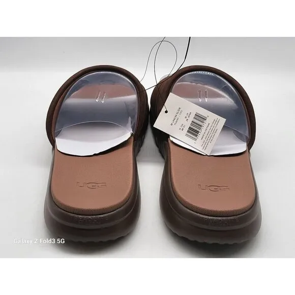 UGG Union Slide Mens Sandals Size 12 Chocolate Comfortable Cushioned Footbed
