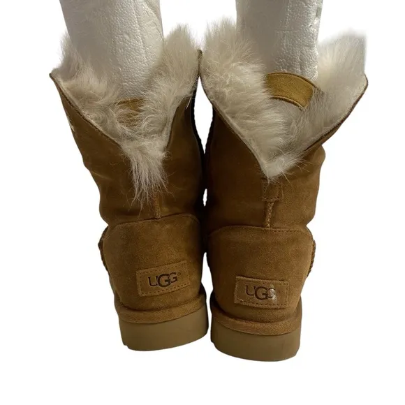 UGG Valentina Swarovski Crystal Bling Chestnut Toscana Cuff Boots SIZE 8 :  $190
