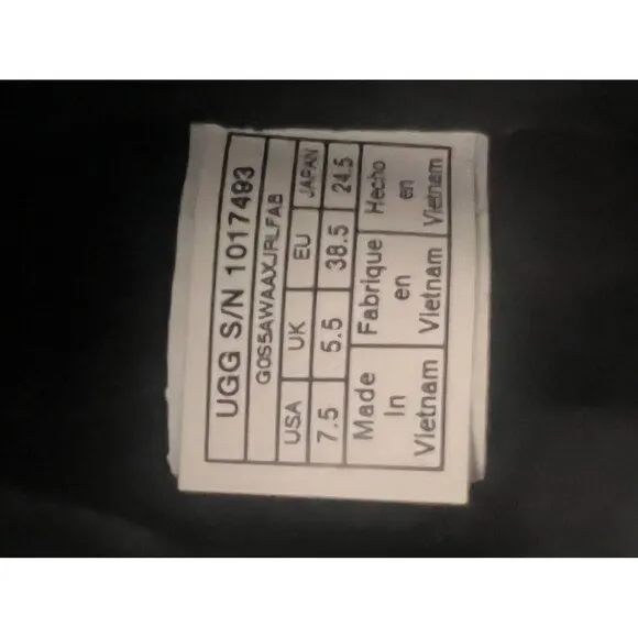 UGG Viki Waterproof Winter Boots Women Sz 7.5 Black Shearling Leather Vibram