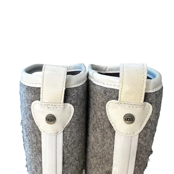 Ugg | White and Gray Reignfall Waterproof Boots Size 6