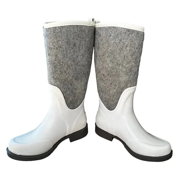 Ugg | White and Gray Reignfall Waterproof Boots Size 6