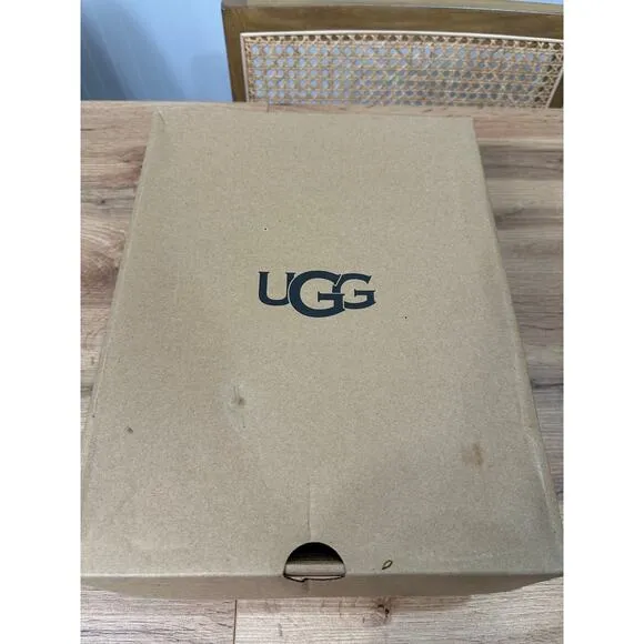 UGG Women's Classic Mini Alpine Shearling Lined Boots Chestnut Suede Size 5 NIB