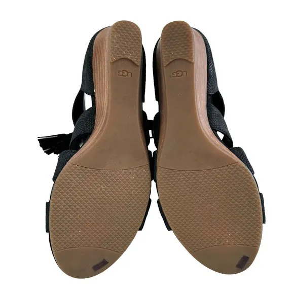 Ugg Yasmin Snakeskin Embossed Wedge Sandals Size 8.5
