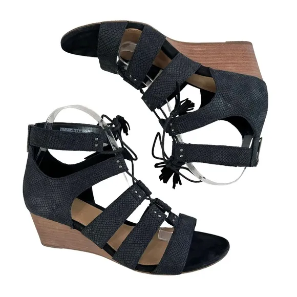 Ugg Yasmin Snakeskin Embossed Wedge Sandals Size 8.5