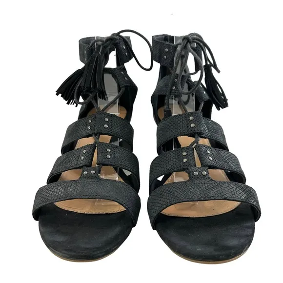 Ugg Yasmin Snakeskin Embossed Wedge Sandals Size 8.5