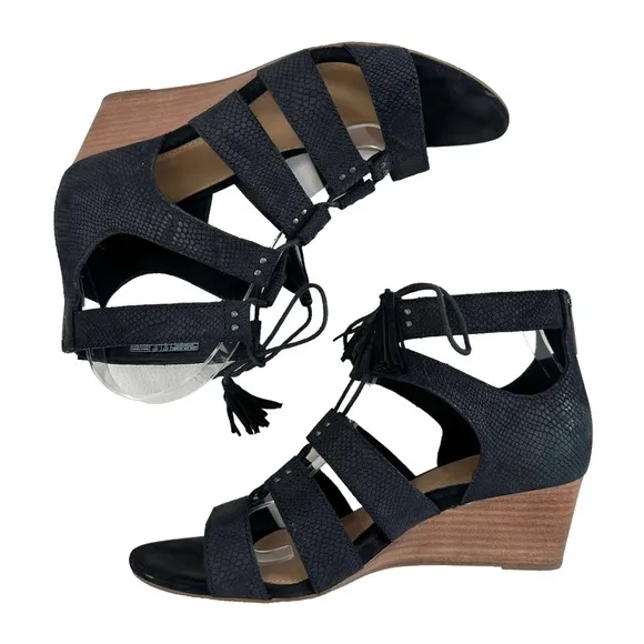 Ugg Yasmin Snakeskin Embossed Wedge Sandals Size 8.5