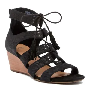 Ugg Yasmin Snakeskin Embossed Wedge Sandals Size 8.5