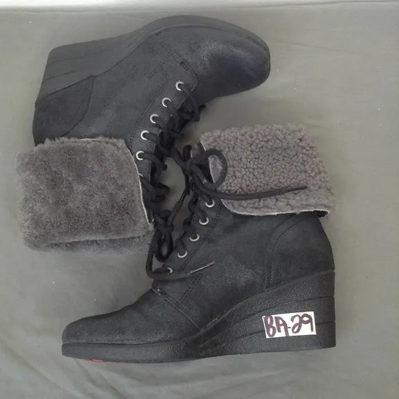 UGG Zea WP Genuine Shearling Lined Wedge Boot