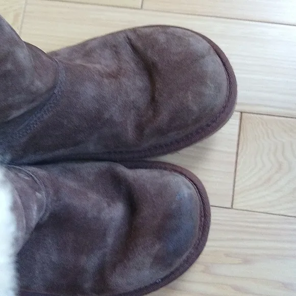 UGGS AUSTRALIA 5163 UPSIDE TALL SHEARLING SUEDE LACE UP BOOTS size 7