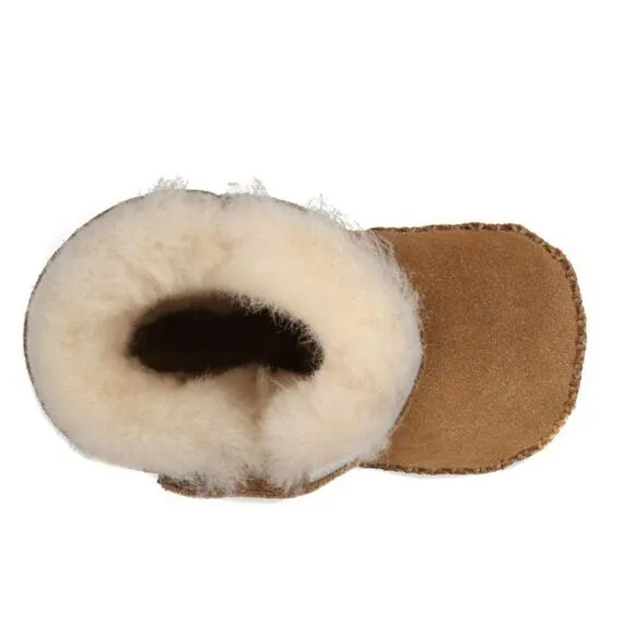 UGGS Baby Boots sz 1 Suede Fur Lined NEW