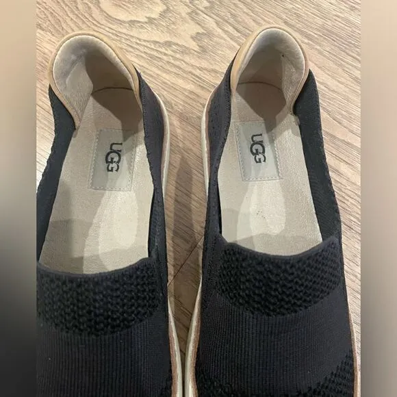 UGG Sammy Slip-On Knit Black Sneakers Size 10