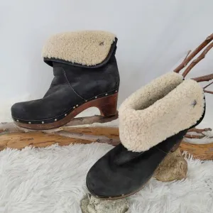 Ugg shearling clog boots
