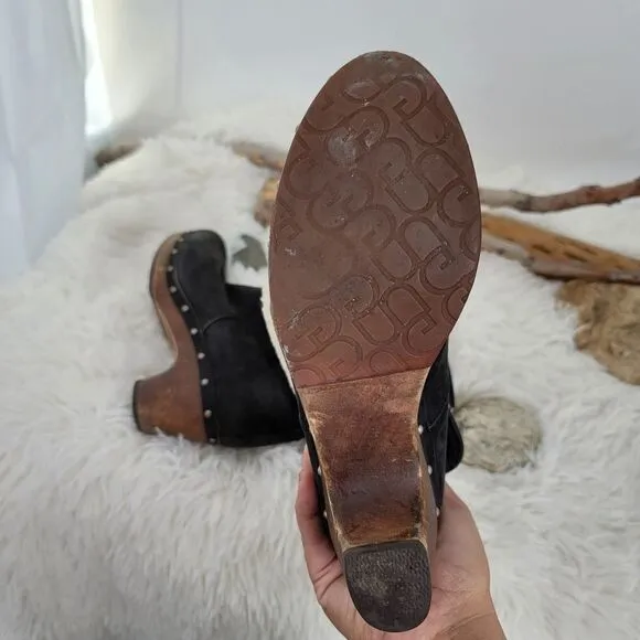 Ugg shearling clog boots