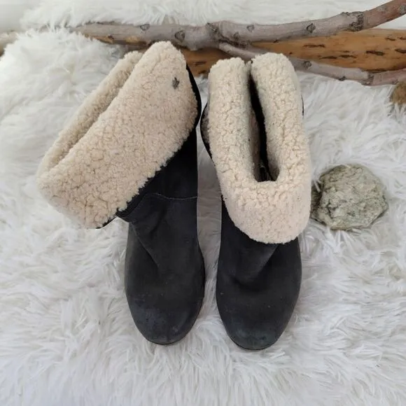 Ugg shearling clog boots