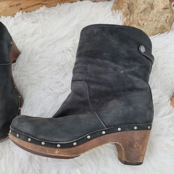Ugg shearling clog boots