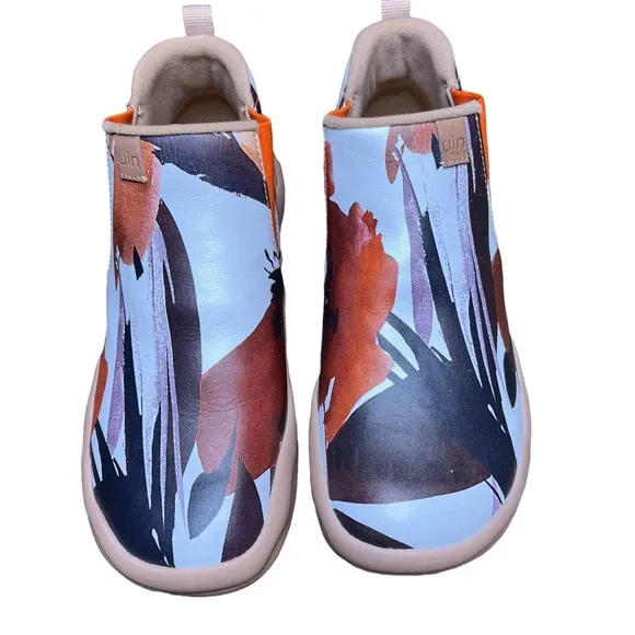 UIN Women's Chelsea Boots Rain forest w/ Thicker Outsoles Walking Travel Shoes