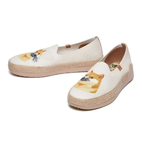 UIN Women's Espadrilles Lightweight Casual Shoes Marbella II (Hi Shiba Inu)