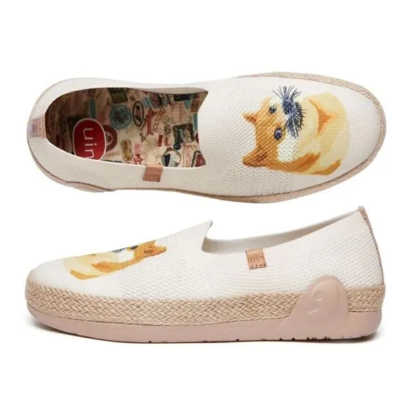 UIN Women's Espadrilles Lightweight Casual Shoes Marbella II (Hi Shiba Inu)