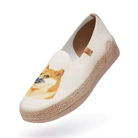 UIN Women's Espadrilles Lightweight Casual Shoes Marbella II (Hi Shiba Inu)
