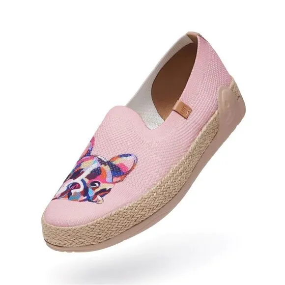 UIN Women's Espadrilles Knitted Lightweight Casual Shoes Marbella II (Lazy Dog)