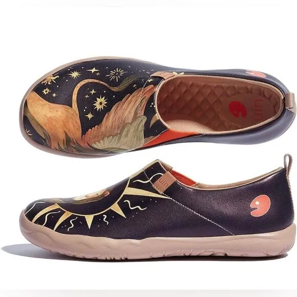 UIN Men's Walking Shoes Slip On Microfiber Lightweight Comfort Sneaker (Leo)