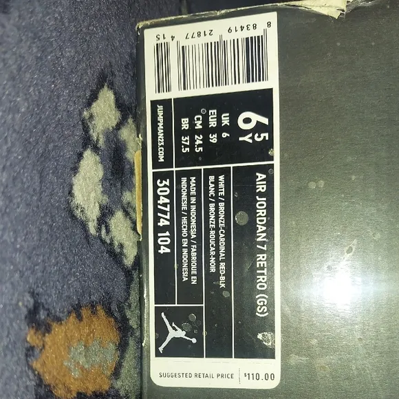 USED .Air Jordan 7 Retro (GS) Sneakers